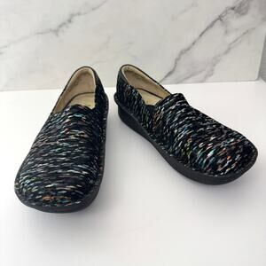Alegria Women Deb Obscura Comfort Shoe Clog Size 38/ 8-8.5 Leather Nursing Black